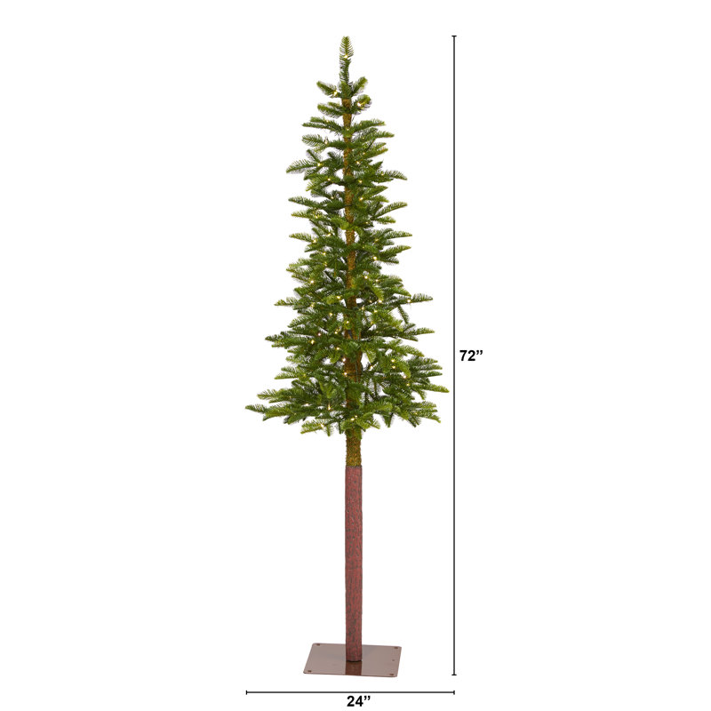 Lighted Artificial Christmas Tree, 6' H