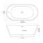 59" Acrylic Freestanding Bathtub, Stand Alone Soaking Tub, Chrome Overflow & Pop-Up Drain, Gloss White Finish