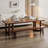 Nut-brown Rectangular Solid Wood desk-108347282