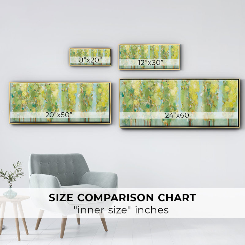 Turnwood- Framed Canvas, 12" H x 30" W