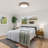 Modern Drum Design Circle Wood LED Flush Mount Ceiling Light Fixture For Kitchen, Bedroom, Foyer, Hallway, Laundry Room