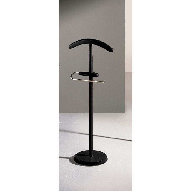 Ahlers Freestanding Valet Stand, Black