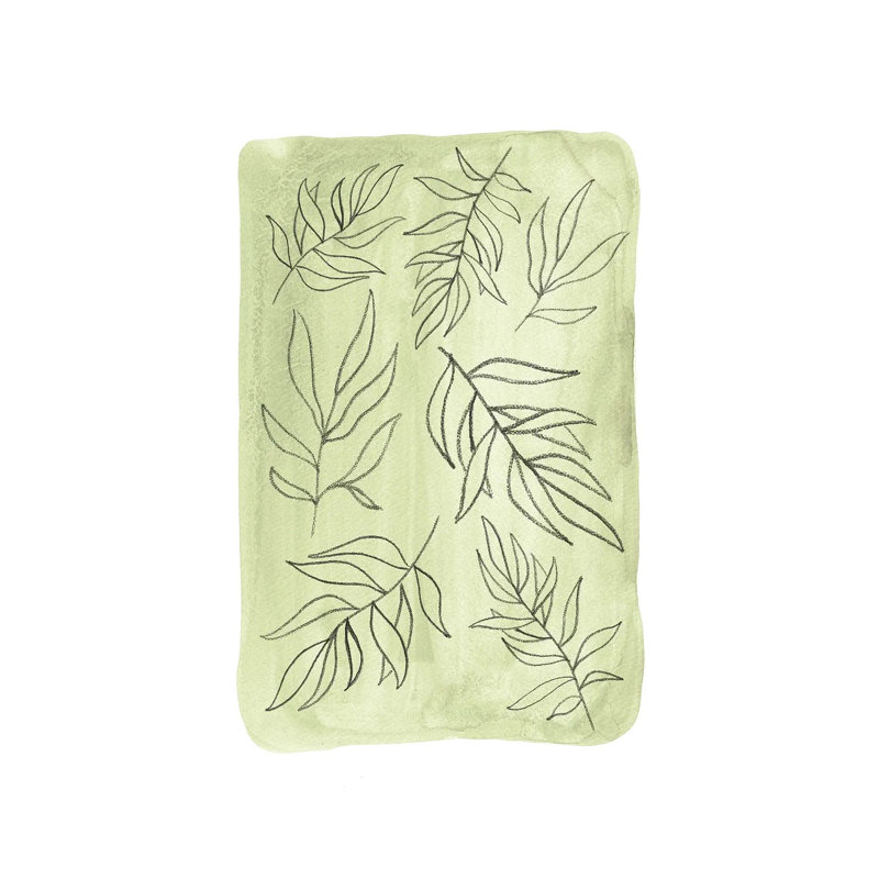 Soft Green Leaves by Whales Way - Painting on Canvas, 101.6cm H x 66.04cm W x 1.91cm D, Wrapped Canvas