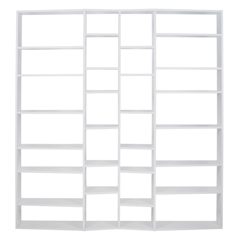 Pusch Ridge 224cm H x 214cm W Standard Bookcase, Pure White