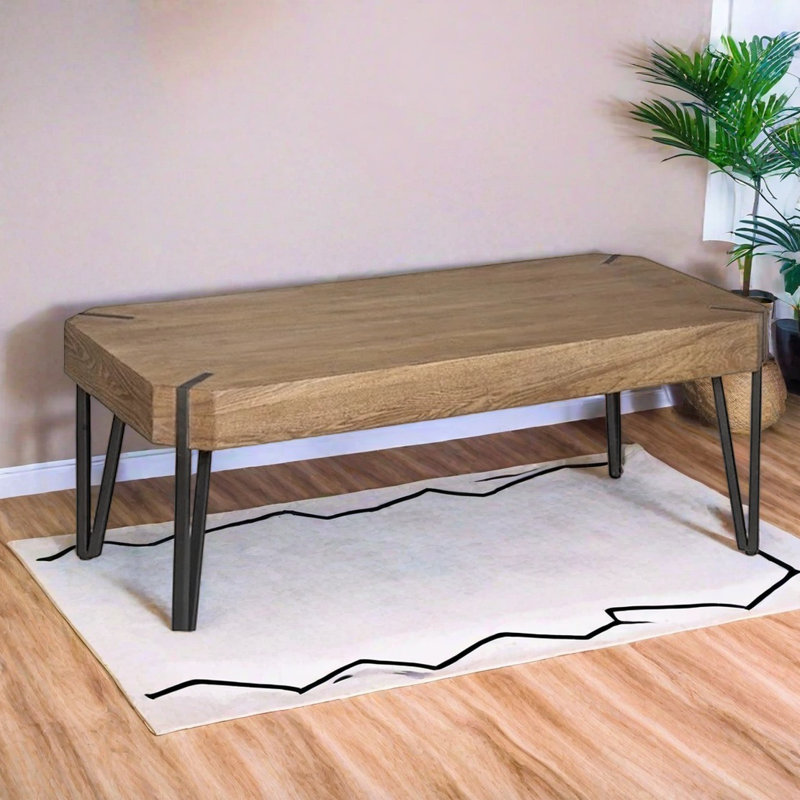 American retro style rectangular end table, 19.7" H x 51.2" L x 23.6" W