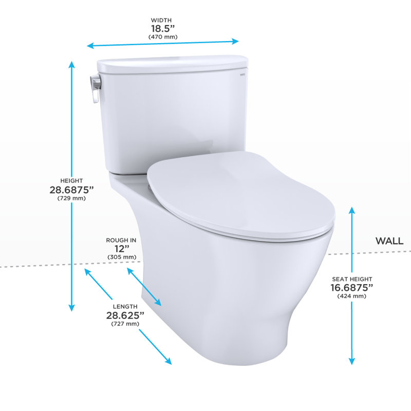 Nexus® 1 GPF Elongated Two-Piece Toilet High Efficiency Flush (Seat Included)