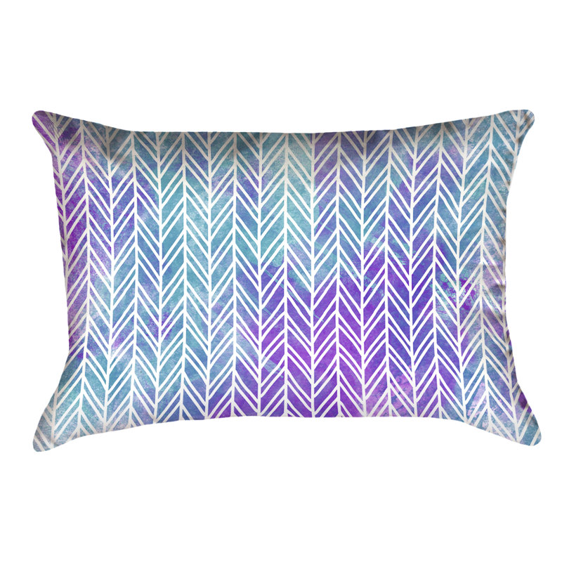 Coussin Katelyn Elizabeth, Polyester, Bleu / Mauve