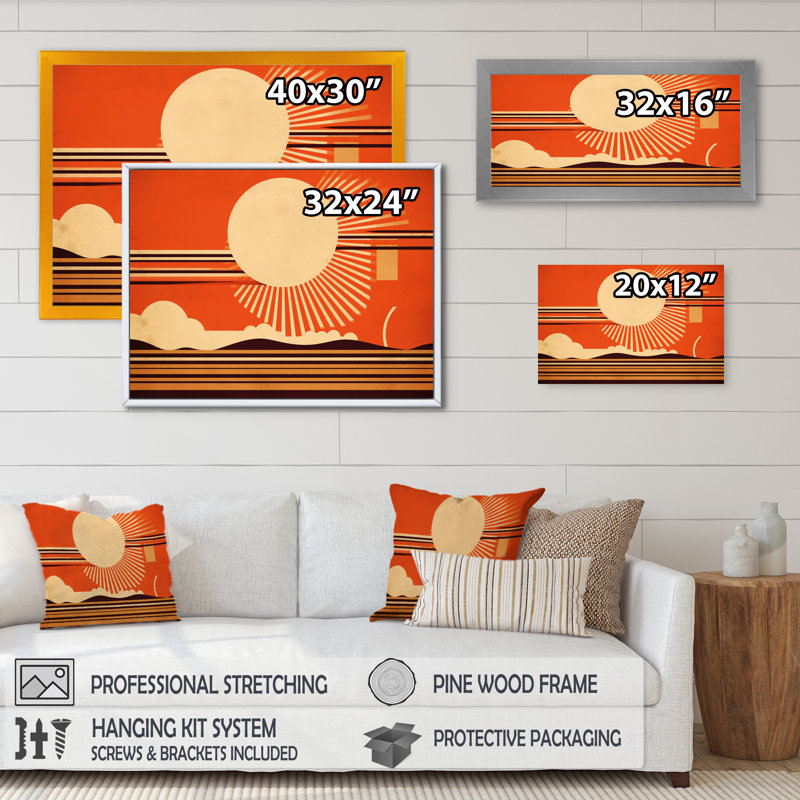 «Abstracted Energy In Art II», reproduction d'art sur toile, H 12 po x l 20 po x P 1 po, Encadrement doré
