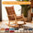  Double Fixation Non-Slip Rocking Chair Cushion - High Rebound foam Filled Corduroy Flower Seat & Back Pad for Study, Bedroom & Porch (Khaki)-1771945190