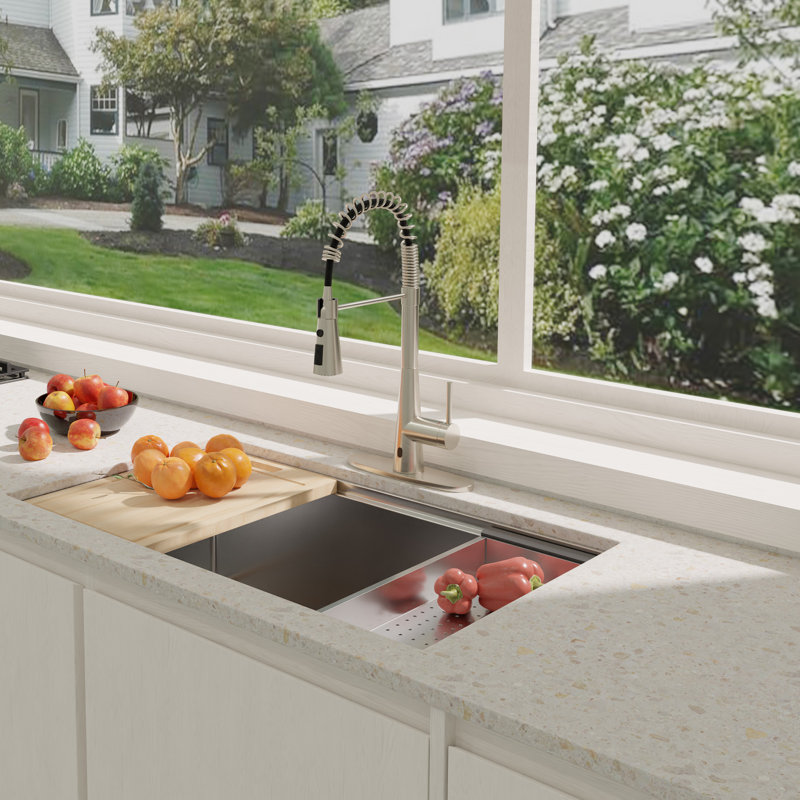 clihome Pull Down Touchless Kitchen Faucet, Brushed