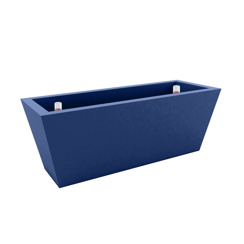 Conic Resin Planter Box, 15.75" H x 39.25" W x 15.75" D, Steel