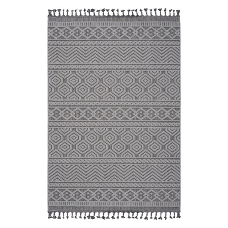 Traditional Indoor/Outdoor Area Rug, Rectangle 6'7" x 7'9"