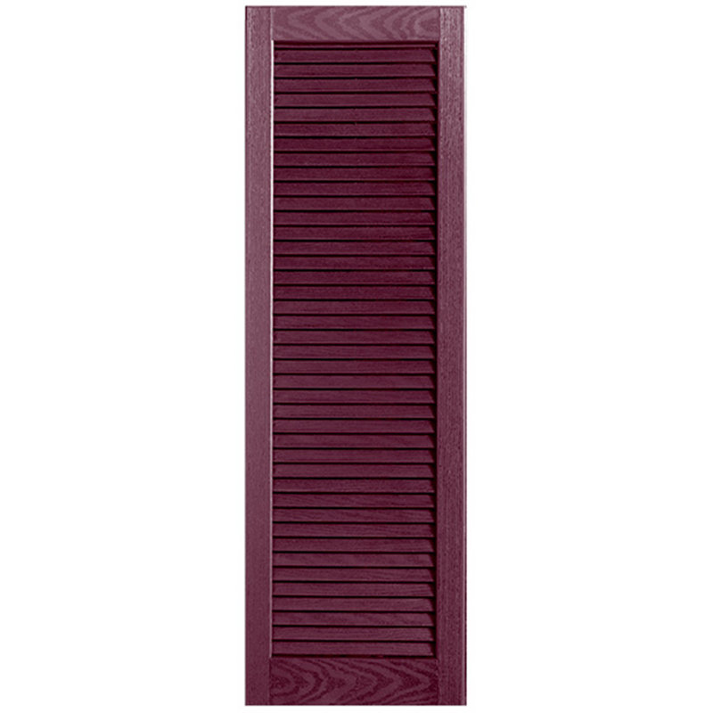 Paire de volets à persiennes droites, 35 po, Bordeaux, 15 po