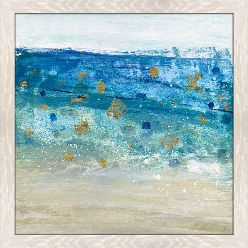 «Sea Glass Summer II», reproduction de peinture acrylique encadrée, H 25,5 po x l 25,5 po x P 1 po