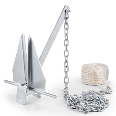 Fluke Style Anchor Kit, 13 LBS Hot-Dipped Galvanized Steel