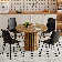42" Modern Round Dining Table Set Fluted For 4-6 Person