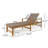 Hampton Wood + Wicker Chaise Lounge-125052895