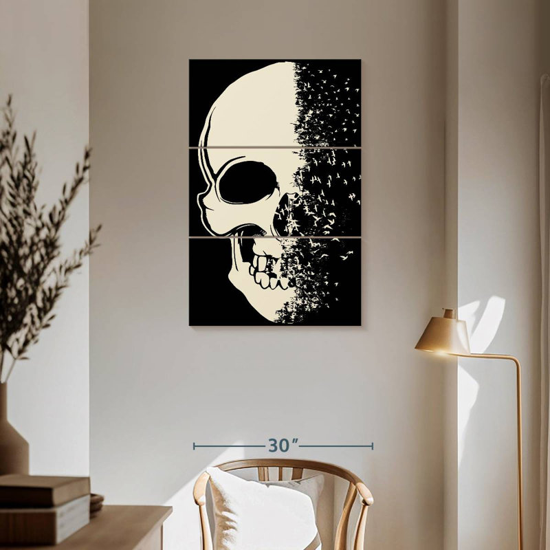 Hitzel Fading Skull, 57" H x 36" W
