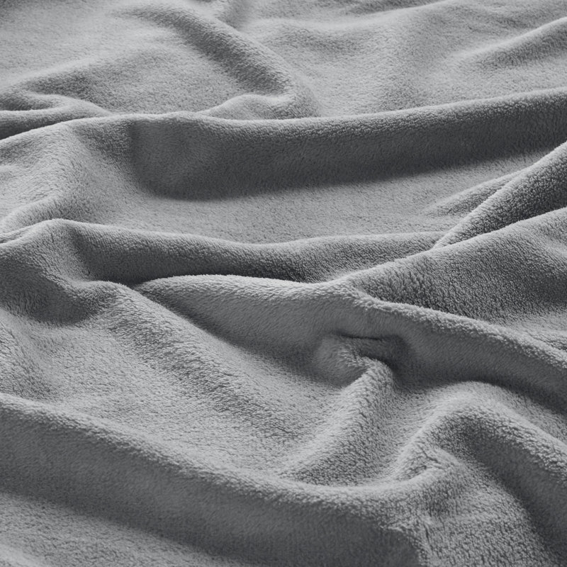 Soloft Plush Micro Plush Microfiber Sheet Set, King Sheet Set with 2 Pillowcases, Gray