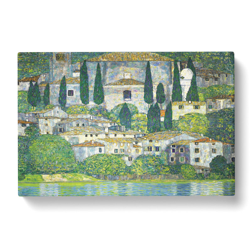 Church In Cassone by Gustav Klimt - Wrapped Canvas Painting, 50cm H x 76cm W x 3cm D