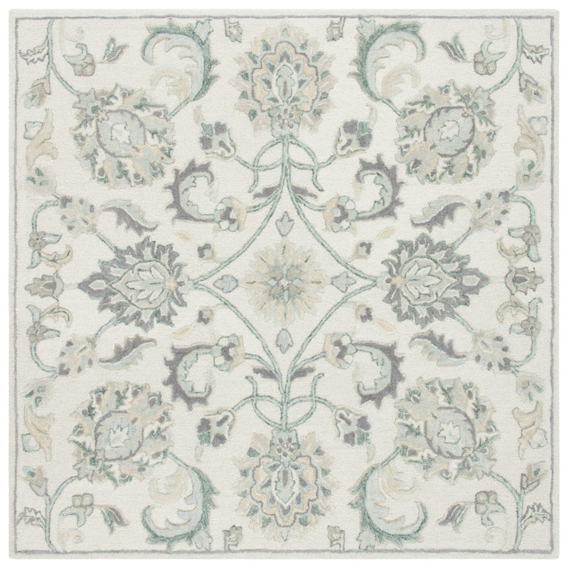 Gulielma Hand Tufted Wool Oriental Rug, Square 6'