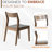 Xavion & Morven Mid-Century Solid Wood 5-Piece Dining Set, 48'' Round Table with Sculpted Splayed Legs & 4 Angular Back Stackable Chairs, Chestnut Brown-549513310