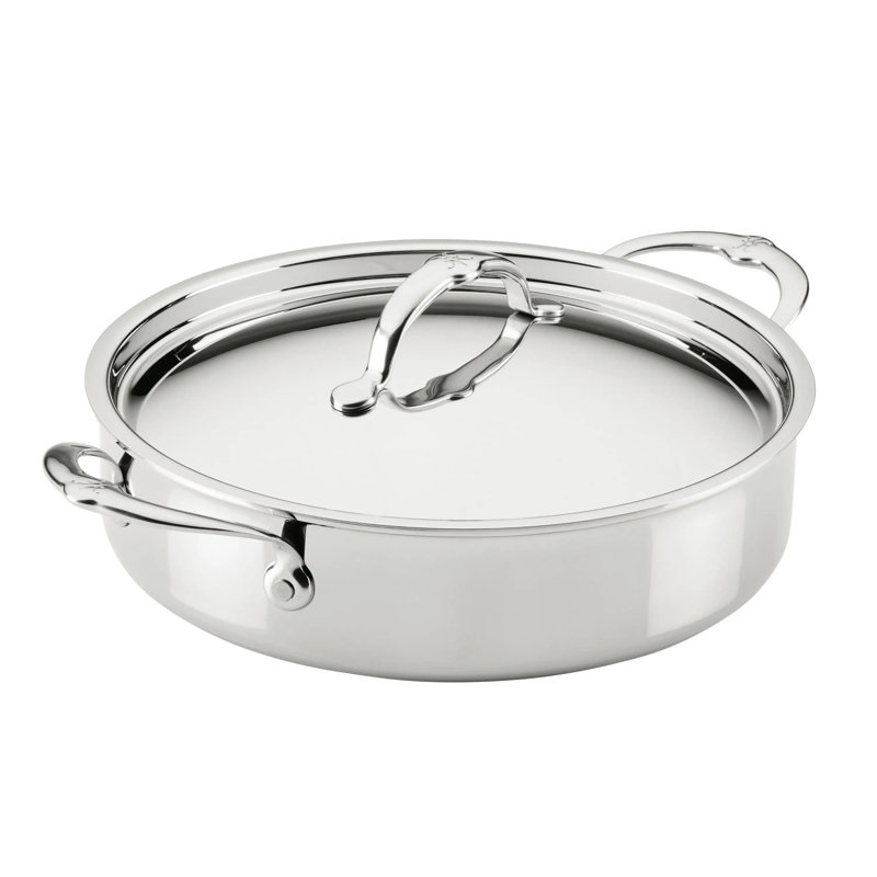 Sauteuse braisée en acier inoxydable avec couvercle Pro 3,5 lux Proondond avec couvercle