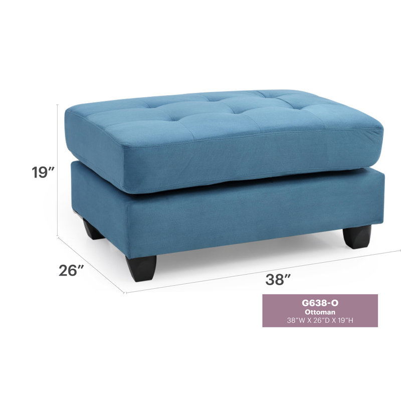 Repose-pieds élégant pour n'importe quelle pièce, Bleu aqua