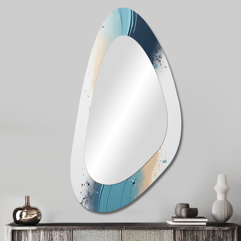 Rodgers - Abstract Painting Asymmetrical Modern Large Wall Mirror