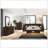 Cappuccino Wood Eastern King LED Panel Bed