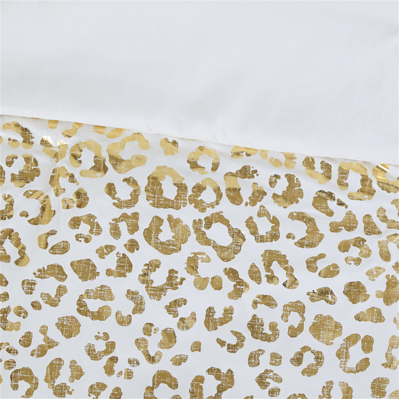Ensemble d'édredon imprimé animal métallique, Édredon pour lit simple / simple TG + 3 pièces s