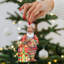 Ensemble de 3 ornements en bois de père Noël d'inspiration afro-américaine