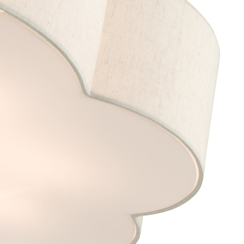 Swarthout 5 - Light Semi Flush Mount, English Bronze, Fabric, 11.25" H x 28" W x 28'' D