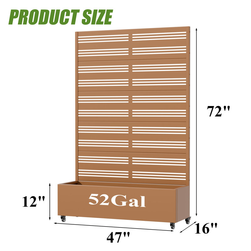 Seren 74 in. H x 47 in. W Planter Box, 74 in. H x 47 in. W