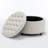 28" Round Storage Ottoman, Modern Tufted Footstool For Living Room, White-1191949906