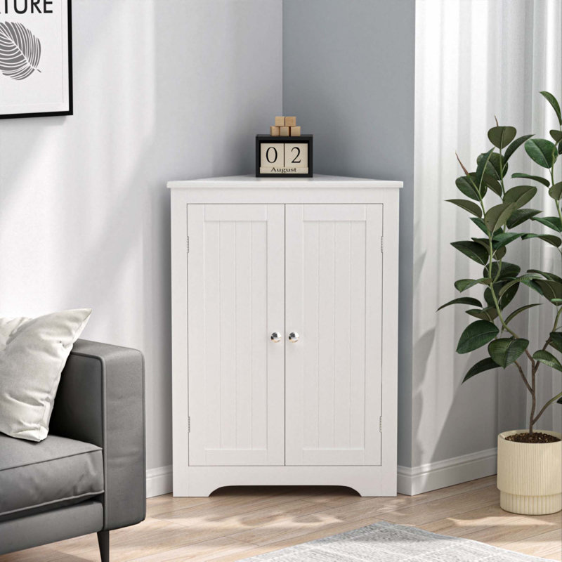 Armoire de plancher au sol avec 2 portes et tablettes réglables
