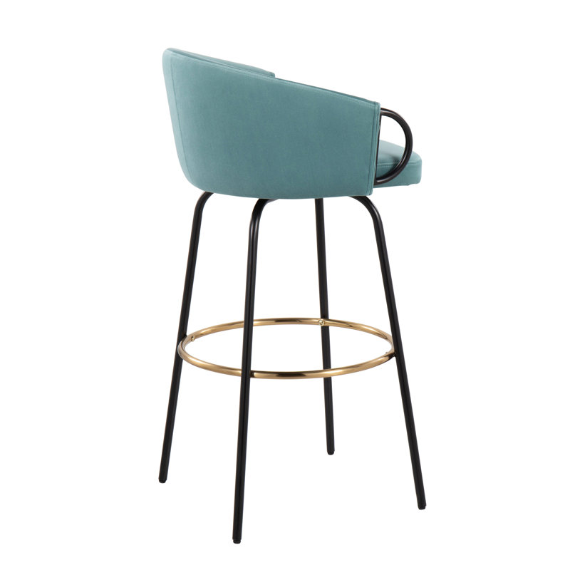 Tabouret de bar contemporain / glam, Sarcelle