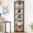 70.87" Tall 6-Tier  Rustic Brown Corner Bookshelf Storage Shelf For Living Room & Office-1706710601