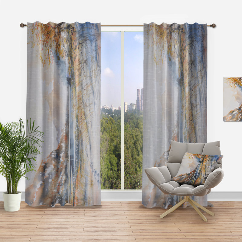 Paysage d'hiver avec lac de montagne - Rideau nature - Velours obscurcissant - 1 panneau, L 52 po x L 108 po