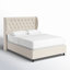 Lit tapissier capitonné standard à profil bas Tomey-21687095-16769509
