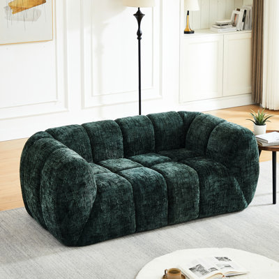 Moderne 2 chenilles en mousse pure avec siège à carreaux, arrondi et piano, pour un décor douillet, des espaces de vie