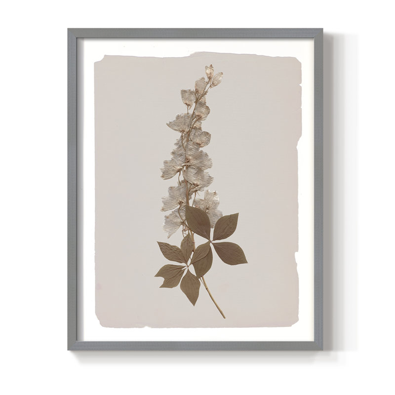 Reproduction encadrée monochrome en bois massif III, Gris, H 11 po x l 9 po