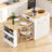 Kitchen Island with Power Outlet, Double-Side Storage and 2 Drawers-1071583744