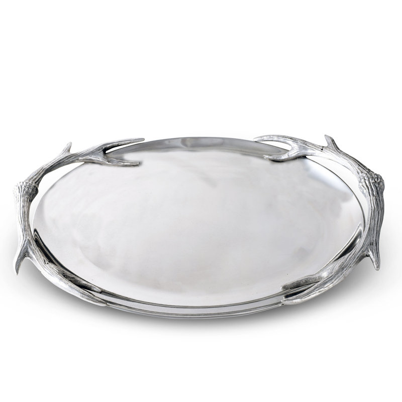 Arthur Court Designs Antler Aluminum Platter