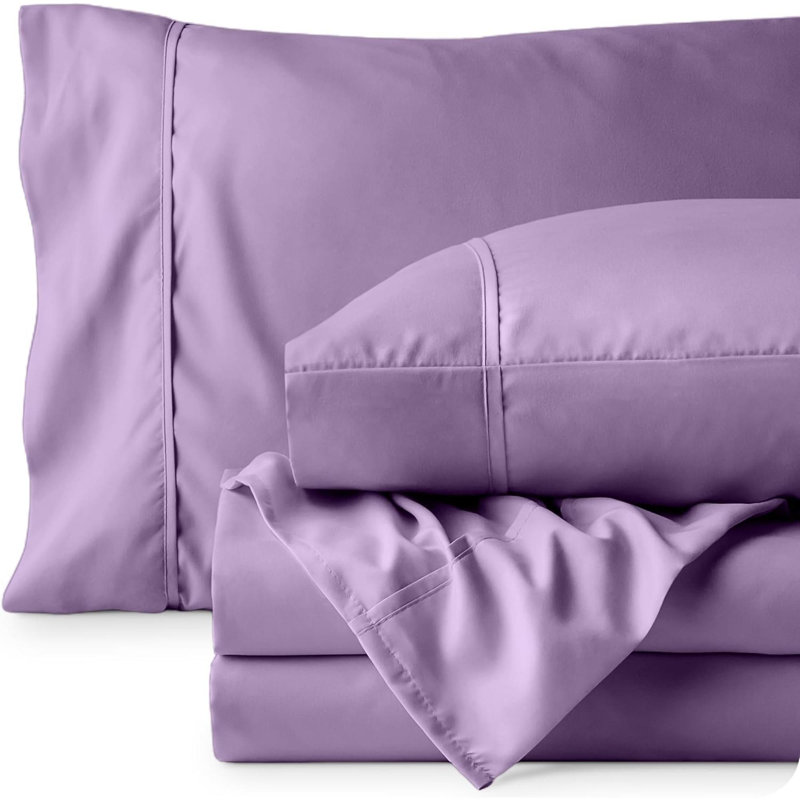 Queen Sheet Set - Luxury 1800 Soft Microfiber - Double Brushed - Deep Pockets - Easy Fit - 4 Piece Set - Bedding Sheets & Pillowcases