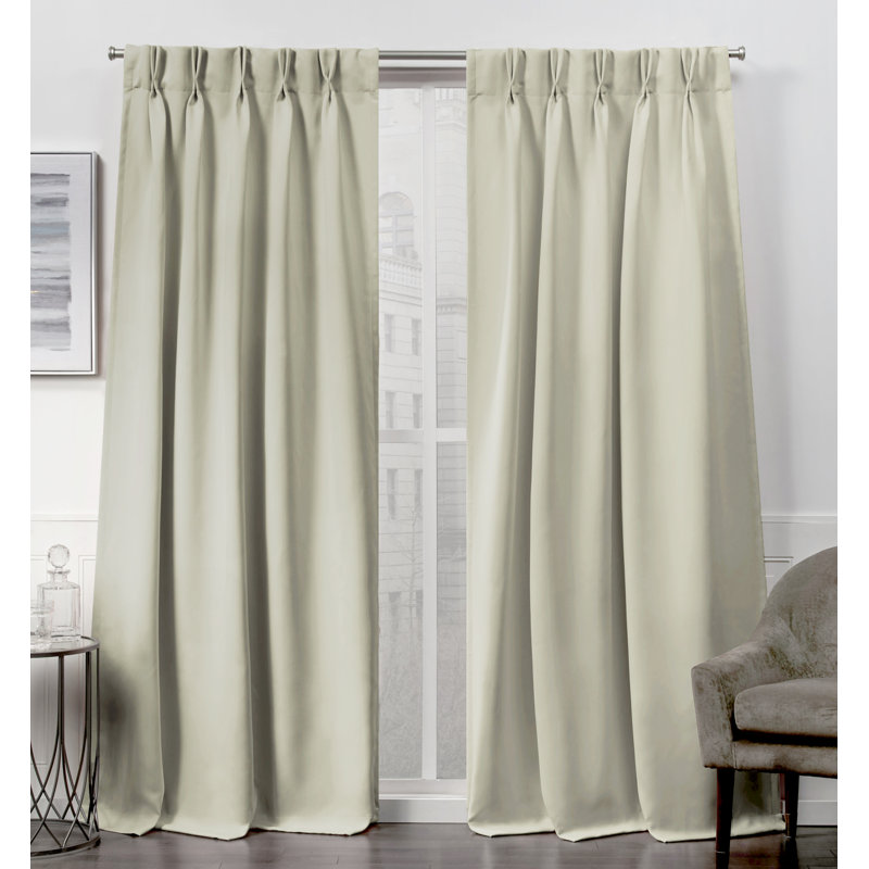 Polyester Curtain Pair, Natural