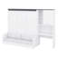 Lit escamotable multifonctionnel avec canapé intégré, bureau de travail et armoire de rangement