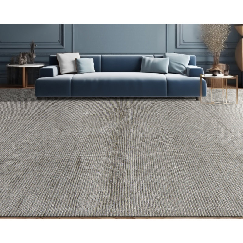 Tapis beige noué à la main de haute qualité