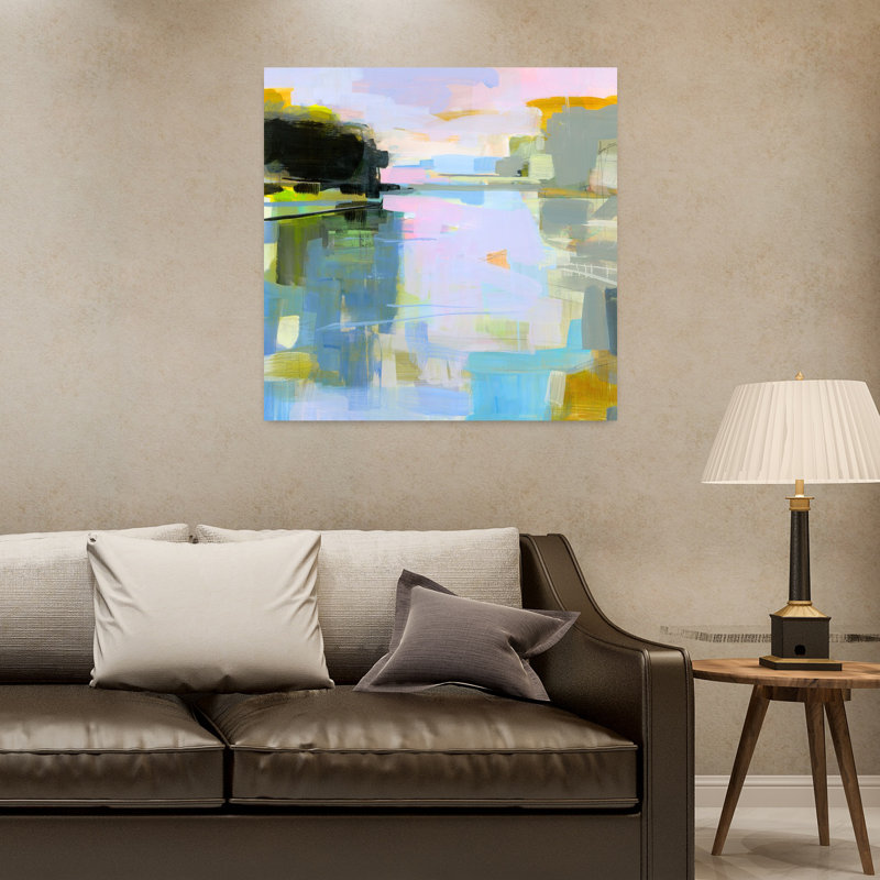 Chauncey Creek, paysage contemporain abstrait, art naturel, H 32 po x l 32 po