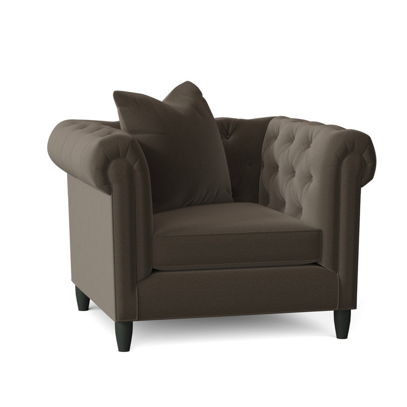Fauteuil Chesterfield l 43 po Caspar, Microfibre performance gitane rétro